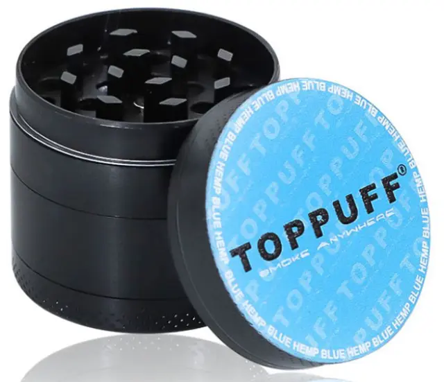 Grinder Τρίφτης Αλουμινίου 40mm Top Puff Blue - 4 Parts