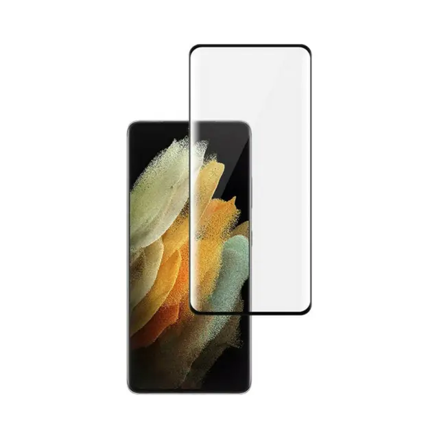 18D Curved Glue Tempered Glass Screen Protector Samsung Galaxy S21 Ultra 5G