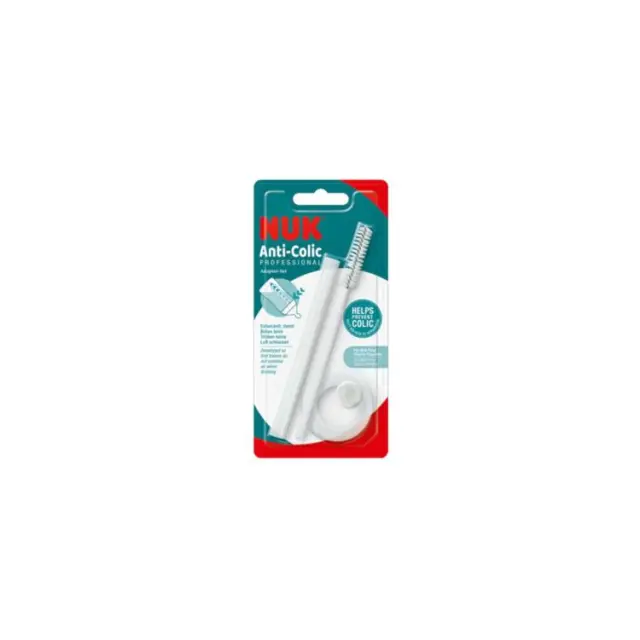 Nuk Anti Colic Professional Σύστημα Διαφυγής Αέρα για Μπιμπερό First Choice Λευκό & Βουρτσάκι Καθαρισμού 1Τεμ
