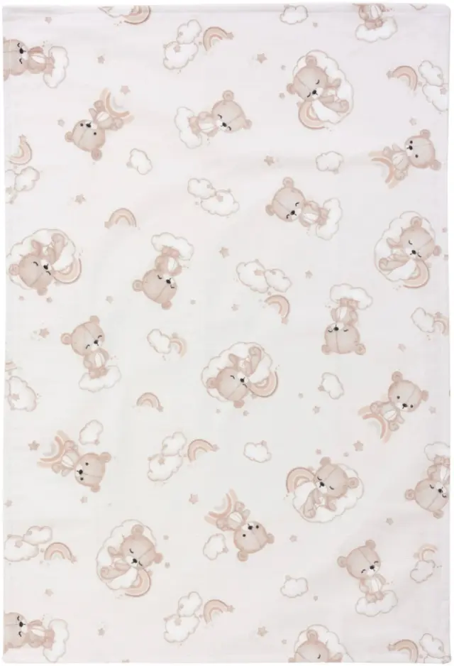 Σελτεδάκι - Πάνα Flannel με Μεμβράνη 75x50cm Teddy Clouds 5904506822089 2