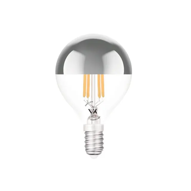 5 Τεμάχια Λάμπες led E14 Filament ασημί 4.5W 2700Κ Dimmable 05121/D/EI/ST/W