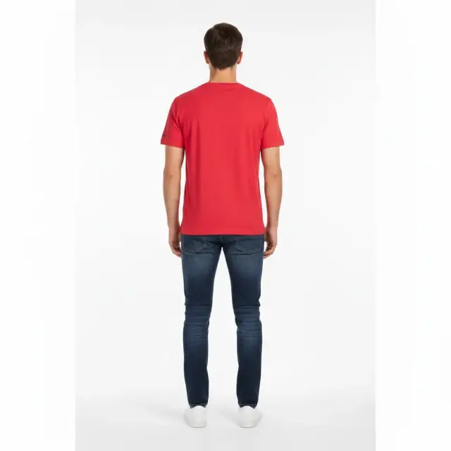 La Martina - Ανδρικό T-Shirt Heritage Regular Fit XMR010-JS206-06005 Κόκκινο 2