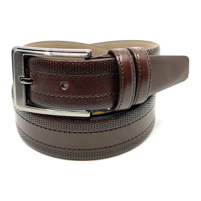 Καφέ Ζώνη P.U. Leather με Γαζί 3,5 cm - 135cm