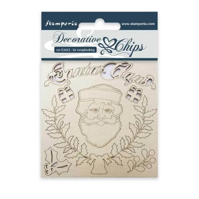 Διακοσμητικά Chipboard Stamperia - Santa Claus 9.5x9.5cm - 1τεμ
