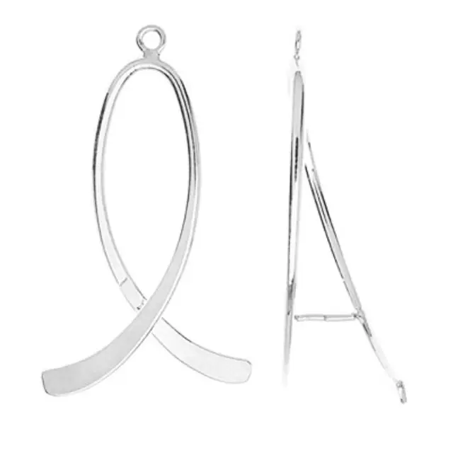 Κρεμασταράκι Χάντρας Add-A-Bead - Ribbon - Silver Plated - 3τεμ