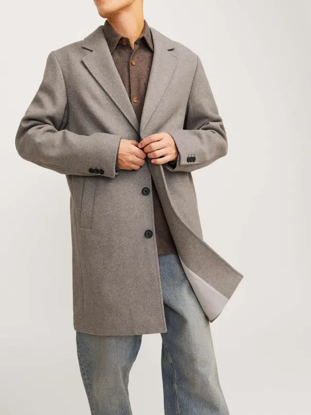 JJEHARRISON WOOL BLEND COAT SN Greige 2