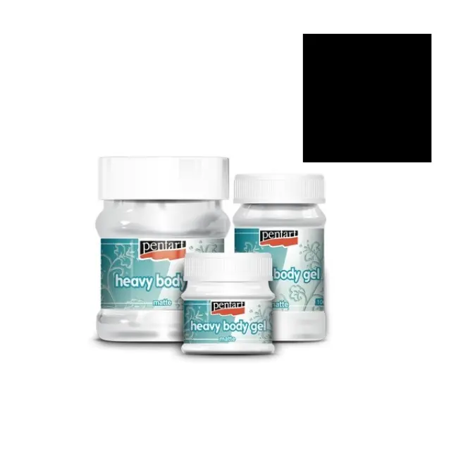 Heavy body Gel Glossy, Μαύρο, 100ml, Pentart