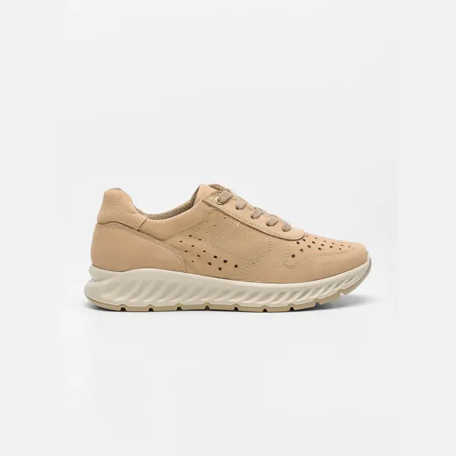 Imac Sneakers Γυναικείο δέρμα/δέρμα Nubuck Μπεζ IMA/557160 BEIGE