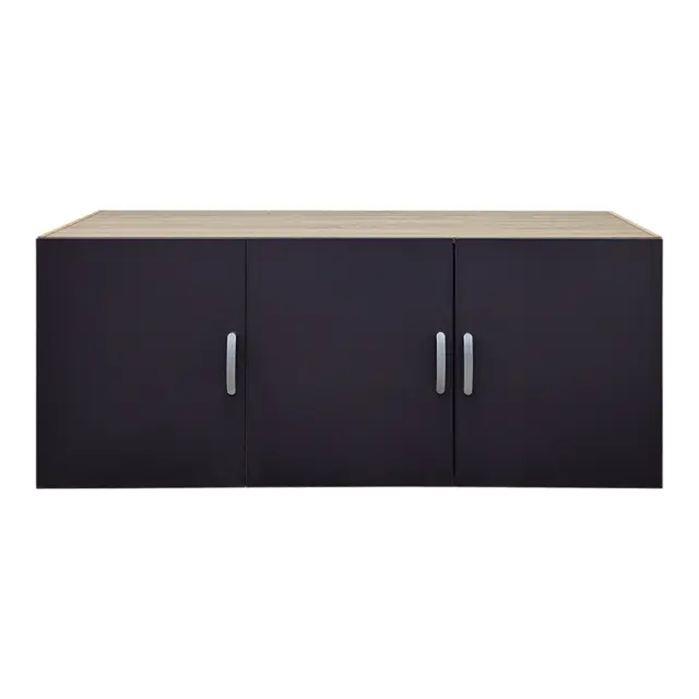 Πατάρι ντουλάπας τρίφυλλο Alvia pakoworld sonoma-ανθρακί 150x51x60εκ 3