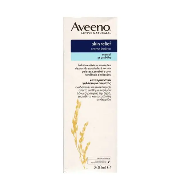 Aveeno Skin Relief Menthol Ενυδατική Lotion Ανάπλασης για Ευαίσθητες Επιδερμίδες 200ml 2