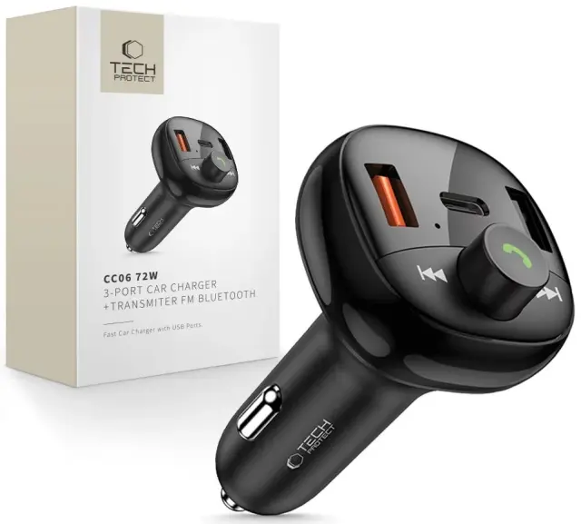 Tech-Protect® FM Transmitter Αυτοκινήτου Cc06 με Bluetooth