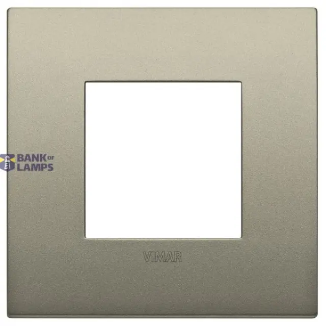 Classic plate 2M metal matt champagne