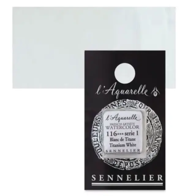 Χρώμα Ακουαρέλας Sennelier l Aquarelle Half Pan - 116 Titanium White