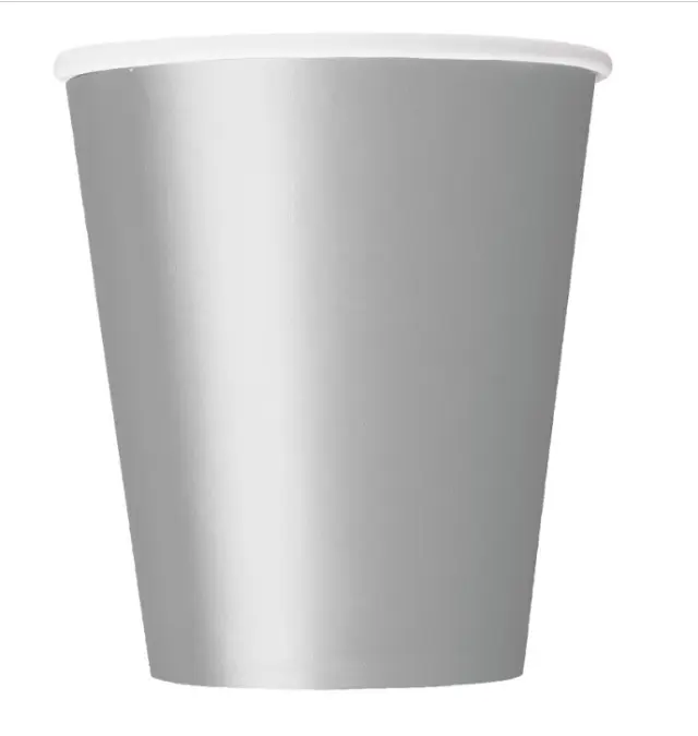 Ποτήρια Χάρτινα 266ml Silver - Ασημί /8 τεμ