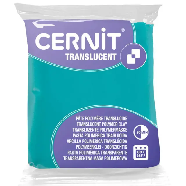 Πολυμερικός Πηλός Cernit Translucent No620 - Emerald - 56gr