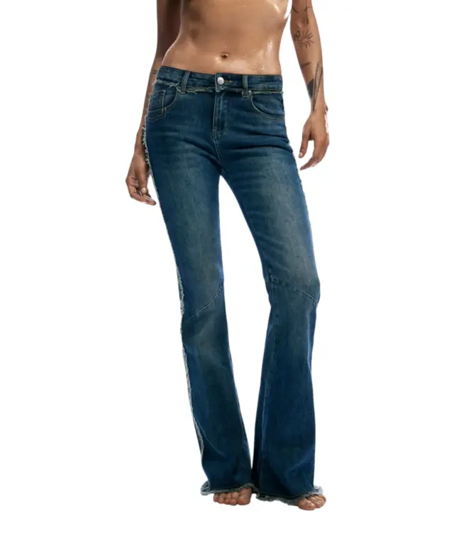 Desigual - Γυναικείο Παντελόνι Τζιν Bootcut 26SWDD09-5008 Μπλε