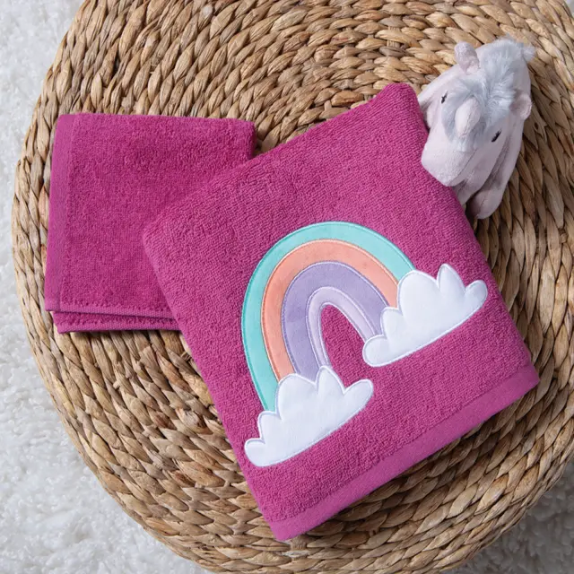 Πετσέτες Παιδικές Σετ 2τεμ. Rainbow Mood Nef Nef Homeware, 100% ΒΑΜΒΑΚΙ - VIOLET (041049)