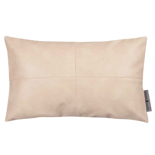 Διακοσμητικό Μαξιλάρι 30x50 Με Γέμιση Essential Greenwich Polo Club 3985 Cream Faux Leather