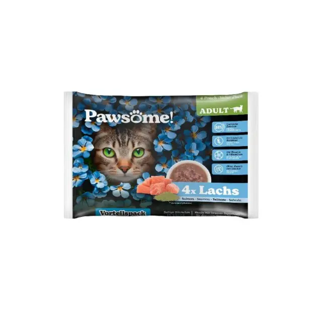 Pawsome Adult Σολομός 85gr FlowPack (4Τεμ)