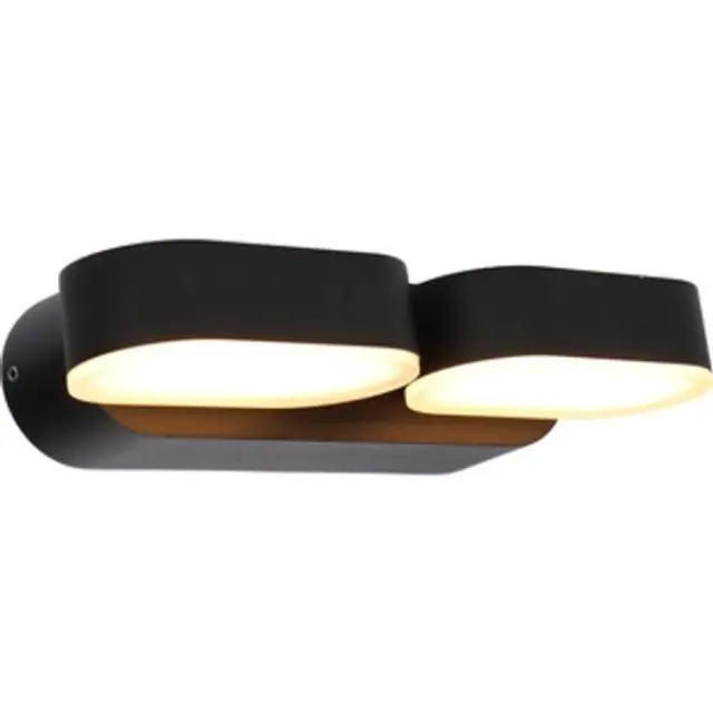 Outdoor Light with Light Source - wall light Barcelona - 6W 570lm 2700K IP54 - Black