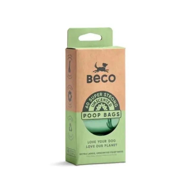 BECO Eco Friendly Σακούλες Υγιεινής Χωρίς Άρωμα (4ρολά/60τμχ) Μονόχρωμο