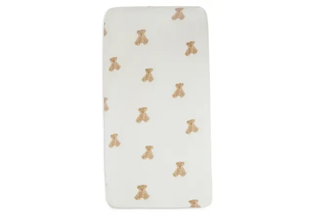 Jollein: Fitted Sheet - Jersey - Teddy Bear σεντόνι Λίκνου 40/50 x 80/90cm 3