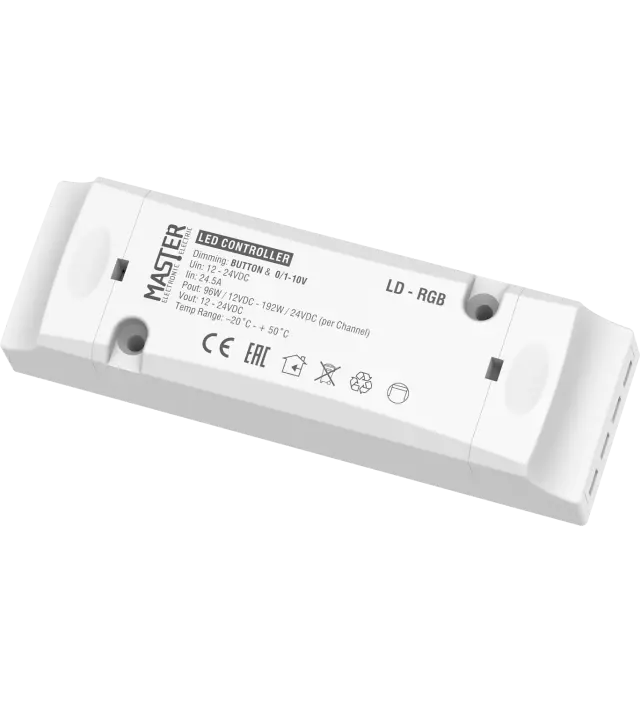 LD-RGB LED CONTROLLER 3 CHANNEL 3x8A/12-24VDC ( BUTTON & 1-10V ) MASTER ELECTRIC