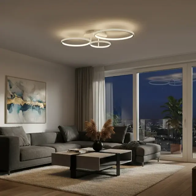 NEMESIS LED Φωτιστικό Οροφής Λευκό 98Watt με Χειριστήριο από 2700K έως 6000K Dimmable KLV-101-0206
