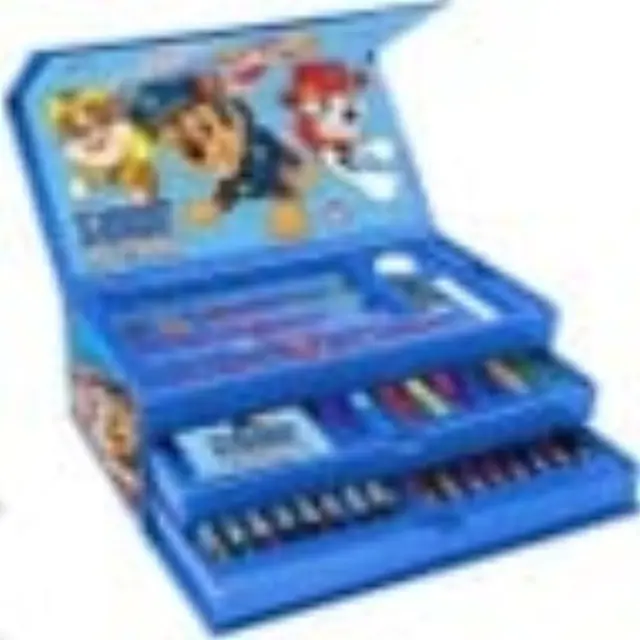 Coloring Case - PAW PATROL - set 52pcs in paper toolbox with handle - Toys