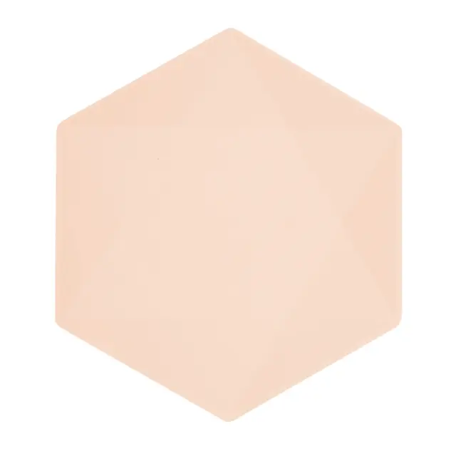 Πιάτα εξάγωνα Vert Decor Apricot 26.1 x 22.6 εκ - Σομόν Παστέλ / 6 τεμ