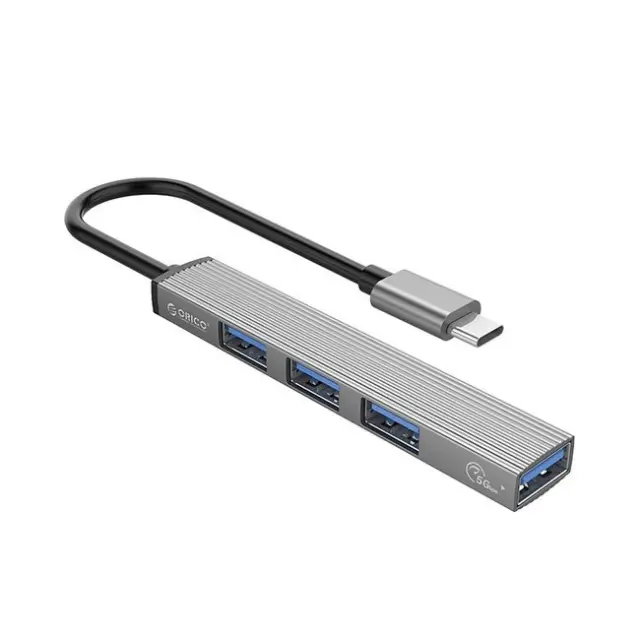 Orico Docking Station AH-13 USB-C 1x USB-A 3.0 3x USB-A 2.0 Gray