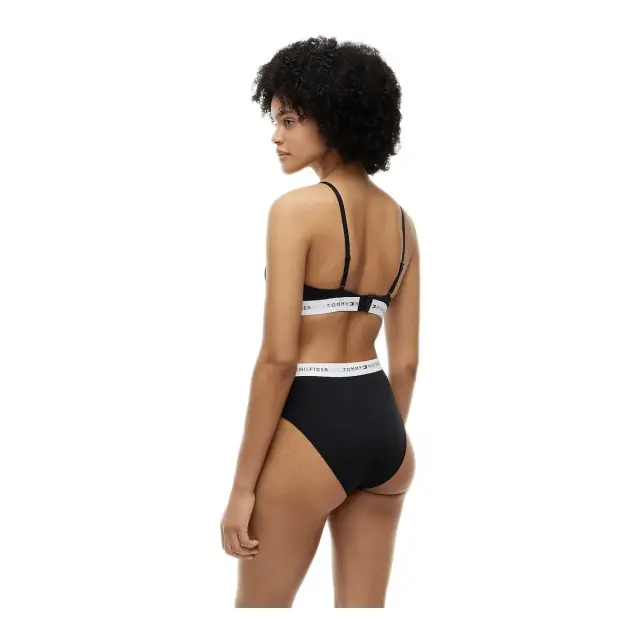 Tommy Hilfiger Γυναικείο Μπουστάκι Signature Logo Push-Up Microfibre, Χρώμα Μαύρο 3