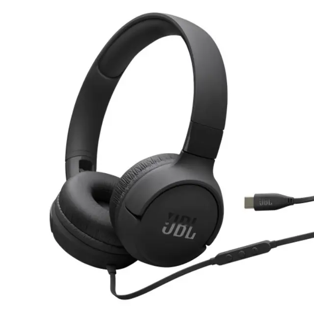 JBL® Tune 520C On-Ear Ενσύρματα Ακουστικά με Θύρα USB-C- Black