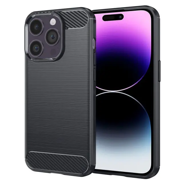 Techsuit® Carbon Θήκη για iPhone 14 Pro Max- Black