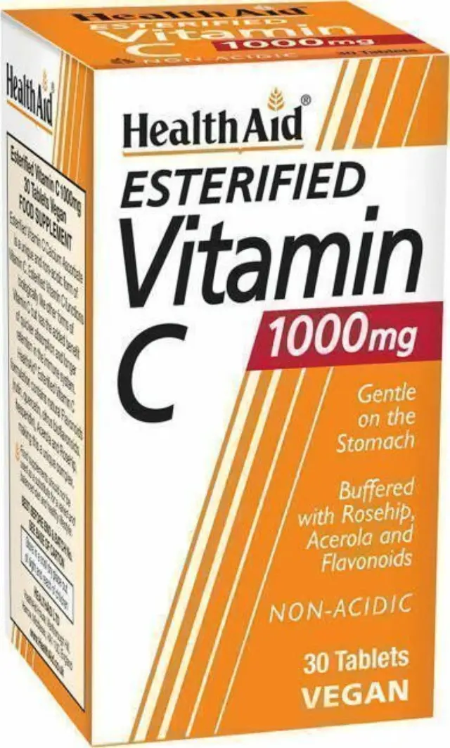 Health Aid Esterified Vitamin C Balanced & Non Acidic 1000mg Συμπλήρωμα Διατροφής με Βιταμίνη C Για Εύκολη Αφομοίωση & Γρήγορη Απορρόφηση 30 ταμπλέτες