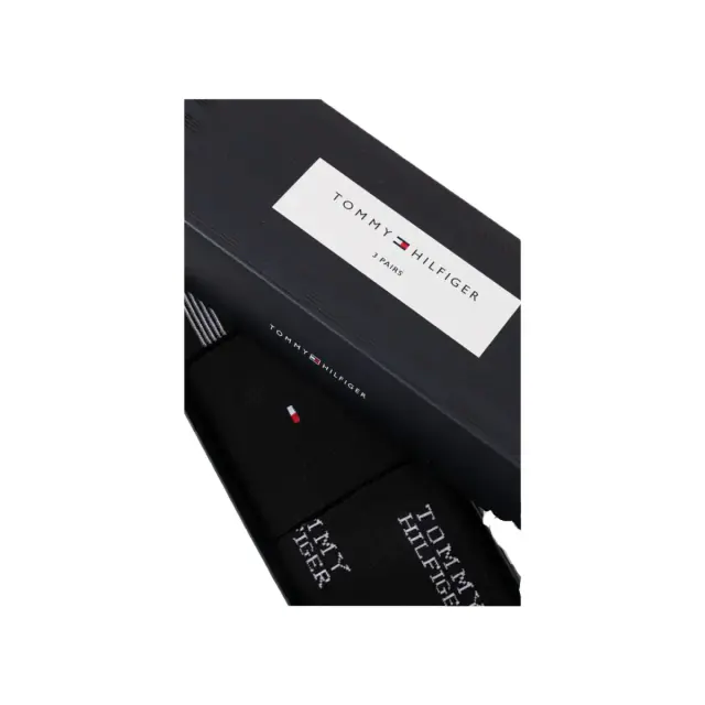 Tommy Hilfiger Ανδρικές Κάλτσες Classic Stripe Giftbox - 3 Ζεύγη, Χρώμα Μαύρο - 43-46 2