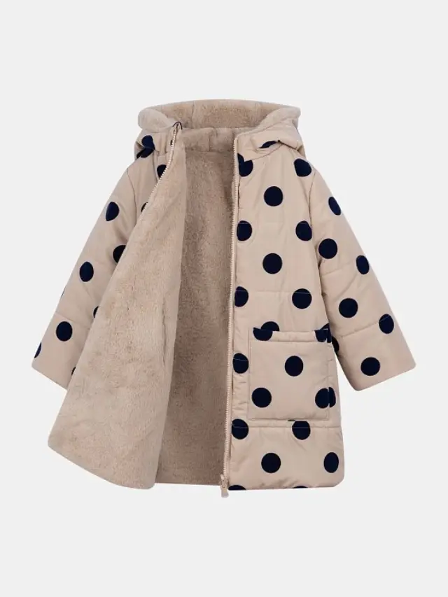 Παιδικό Μπουφάν 2 σε 1 για Κορίτσια Polka Reversible ΜΠΕΖ