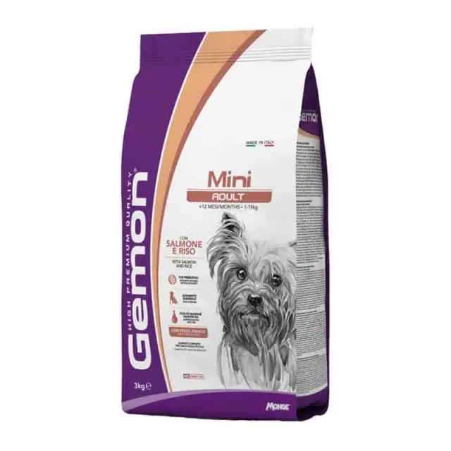 Gemon Adult Mini Ξηρά Τροφή για Σκύλους με Σολομό & Ρύζι 3kg