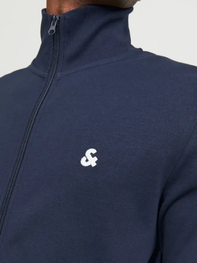 JJEPAULOS SWEAT ZIP NOOS navy blazer 3