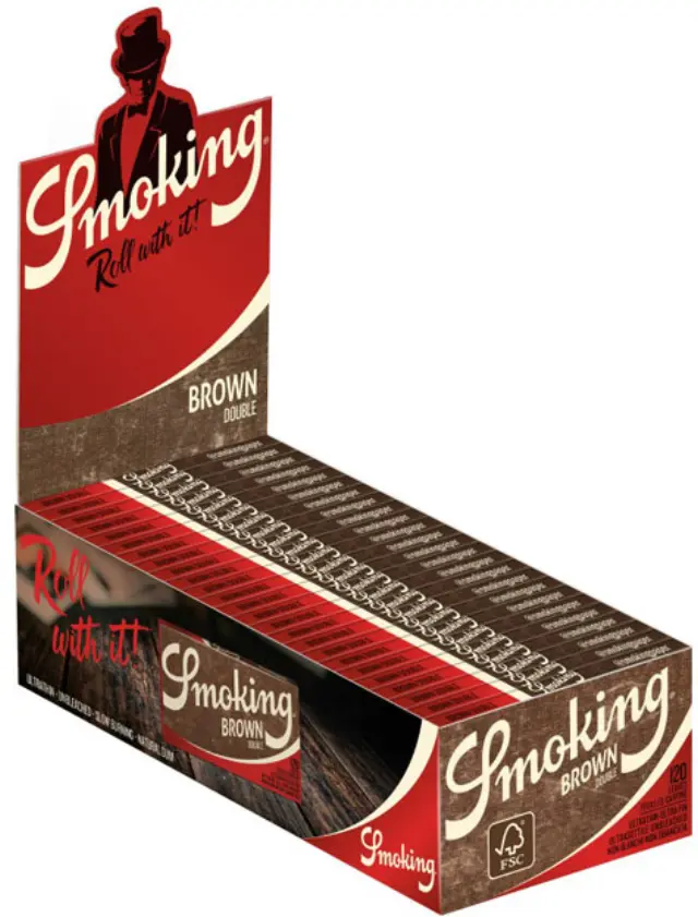 Smoking Χαρτάκια - Brown - Ακατέργαστο Double 120φ. - 25τεμ.