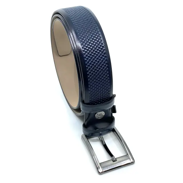 Μπλε Ζώνη P.U. Leather 3,5 cm 3