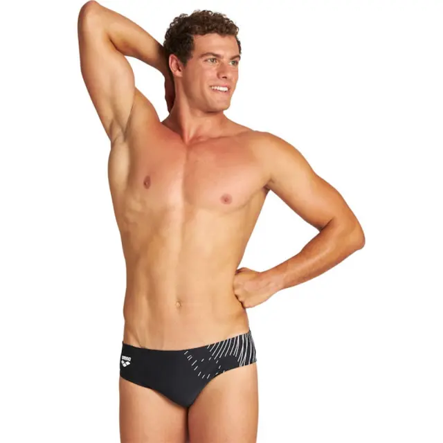 Arena Men's Trick Brief Swim Slip Μαύρο - Άσπρο 004404-510 (Arena) - 80