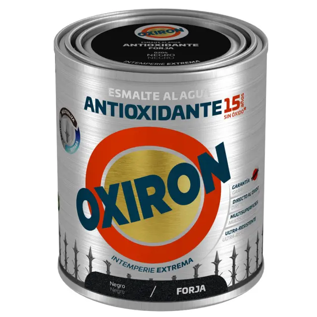 Χρώμα Αντισκωριακό Νερού TITAN OXIRON LISO FORJA AGUA NEGRO 750ml