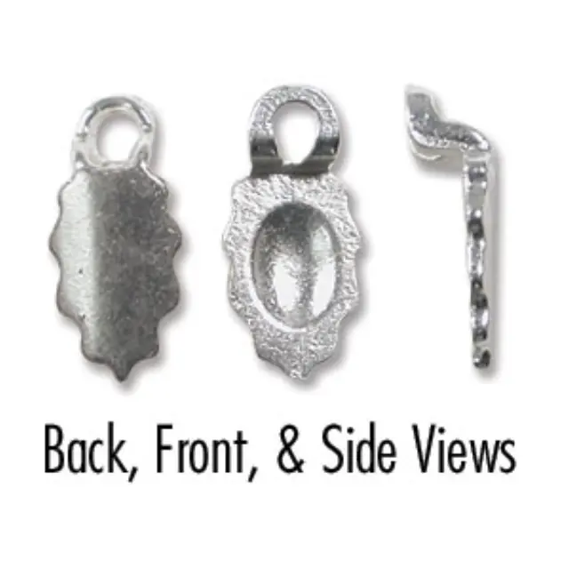 Κρεμασταράκι Small 14x6mm - Silver Plated - 2τεμ