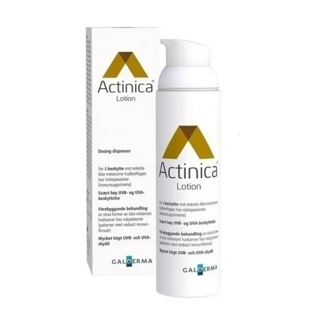 Actinica Αντηλιακή Λοσιόν με SPF50+ για Προστασία & Πρόληψη της Αναπτύξης Καρκίνου του Δέρματος σε Ομάδες Υψηλού Κινδύνου 80g