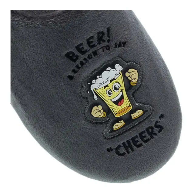 Parex Ανδρικές Παντόφλες Beer, Χρώμα Γκρι 3