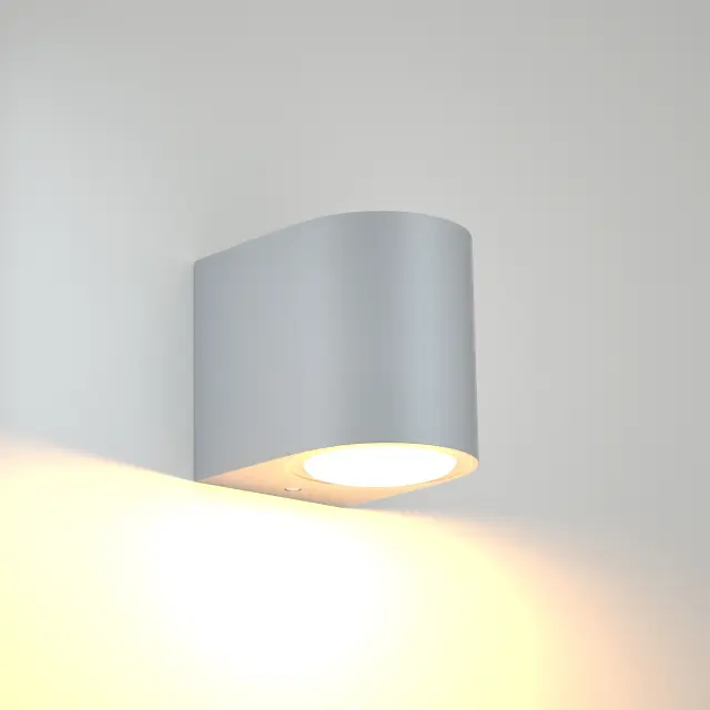 it-Lighting Powell 1xGU10 Outdoor Up or Down Wall Lamp Grey D:9cmx8cm (80200234) 2