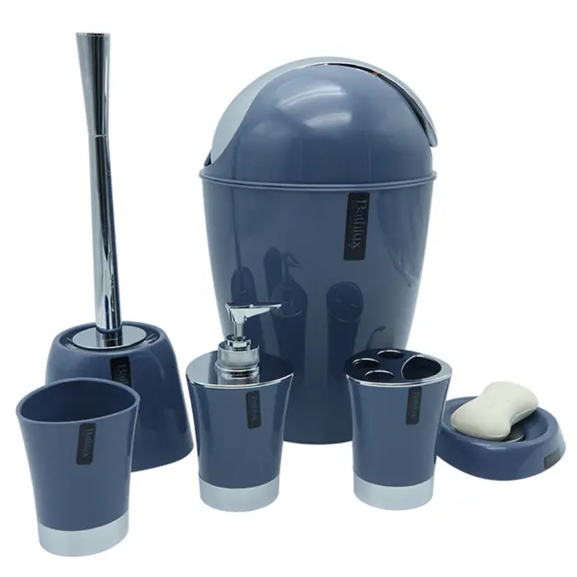 Bathlux Αξεσουαρ Για WC Σετ 6τμχ Flamingo Blue