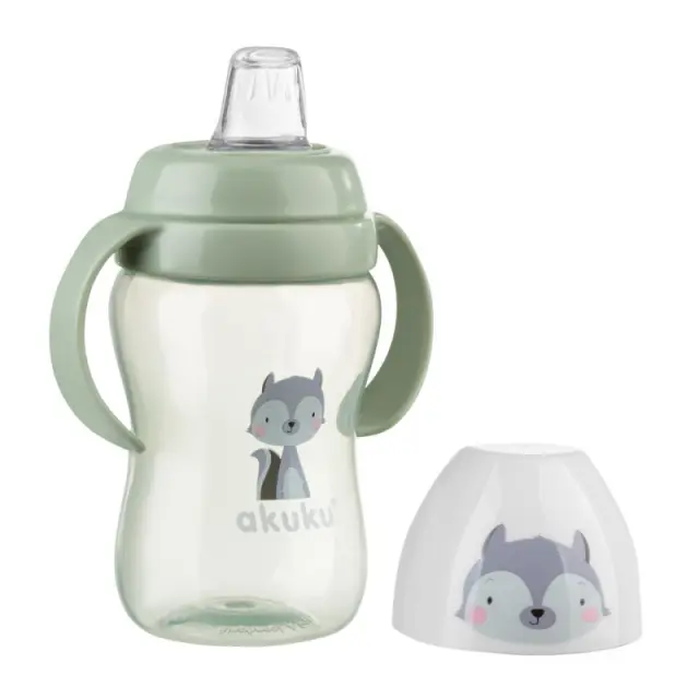 Akuku Βρεφικό Εκπαιδευτικό Ποτηράκι 240ml 6+ μηνών Raccoon A0220 2