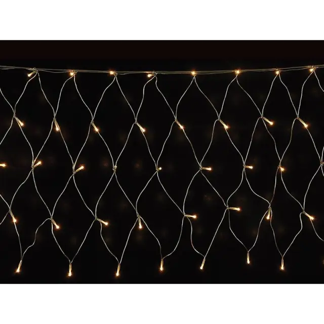 Δίχτυ 320 LED Λευκό Θερμό Επεκτεινόμενο Εξωτερικού Χώρου Πράσινο Καλώδιο 2x1.5m